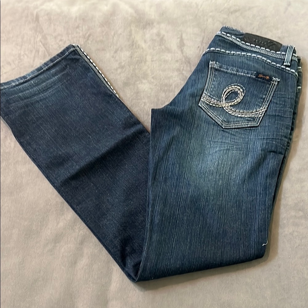 Seven7 Dark Blue Women's Boot Cut Jeans